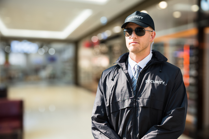 Security Guard In Shopping Mall